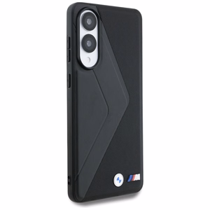 Чехол BMW Leather Oversized Stripes MagSafe для Samsung Galaxy S25 Edge - чёрный
