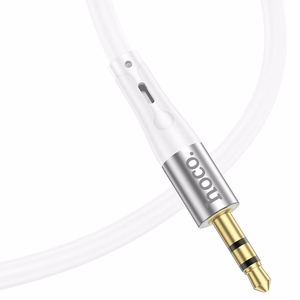 AUX kabelis Jack 3,5 mm uz Lightning Hoco 1 m UPA22 balts
