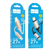 Kabelis (m) USB-C uz Lightning Hoco PD 27W 1 m X117 - melns