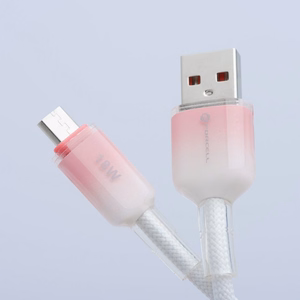 Kabelis FORCELL F-ENERGY C351 USB A uz Micro USB QC3.0 2,4A 18W Gradient 1 m balts (m)