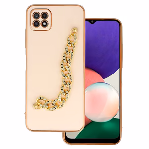 Viedtālruņa apvalks Samsung Galaxy A22 5G (dizains 4) (m) - gaiši rozā