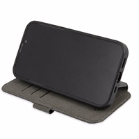 Guess GUBKP13S4GDGR iPhone 13 mini 5.4" pelēks/pelēks grāmatas tipa apvalks 4G Stripe