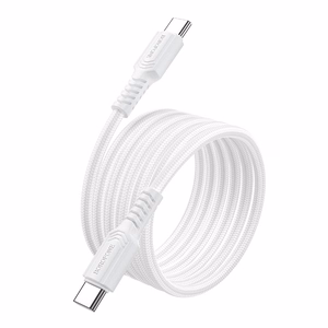 USB kabelis Borofone BX116 60W no USB-C uz USB-C 1.0m, balts