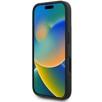 DKNY Rūtainais raksts magnētiskais iPhone 16 viedtālruņa apvalks - melns