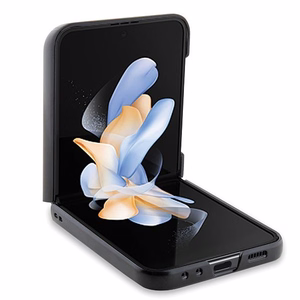 Karl Lagerfeld Saffiano Monogram Choupette Pin viedtālruņa apvalks Samsung Galaxy Z Flip 5 - melna