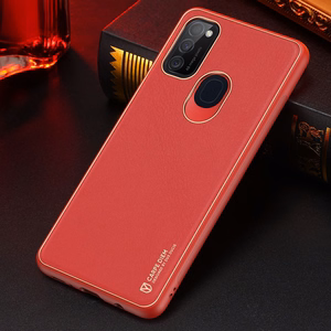 Dux Ducis Yolo elegantais vāciņš no mīksta TPU un PU ādas Samsung Galaxy M30s sarkans