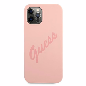 Guess GUHCP12LLSVSPI iPhone 12 Pro Max 6.7" pink/pink hardcase Script Vintage