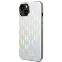 Viedtālruņa apvalks Karl Lagerfeld KLHCP14MLGMMSV3 iPhone 14 Plus 6.7\" sudrabains / sudrabains Monogrāmas Iridescent