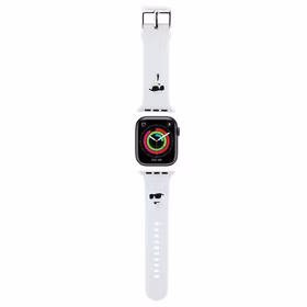 Karl Lagerfeld 3D Rubber Karl&Choupette Heads siksniņa priekš Apple Watch 38/40/41mm - balts