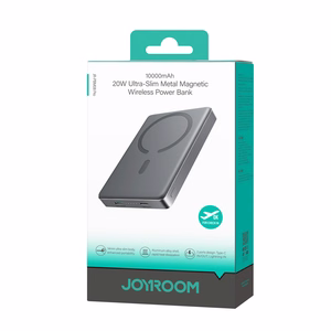 Joyroom JR-PBM08 Pro 22,5 W 10000 mAh ārējais akumulators ar bezvadu uzlādi un 2 x USB-C – pelēks