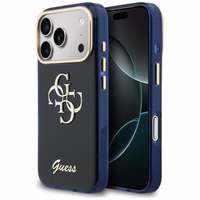 Guess IML 4G Script Metal maciņš for iPhone 17 Pro Max - zils