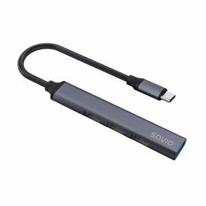 SAVIO AK-71 USB-C sadalītājs - 3 x USB-A 2.0, 1 x USB-A 3.0, 4-in-1, 5 Gbps