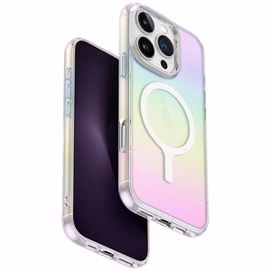 Uniq Iridescia Magclick uzlādes apvalks iPhone 16 Pro Max – daudzkrāsains