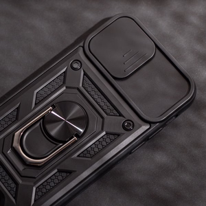 TFO Defender Slide triecienizturīgs vāciņš ar bīdāmu kameras aizsargu Realme 16 Pro 5G – melns