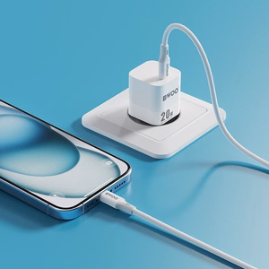 BWOO CDA155 PD sienas lādētājs 1x USB-C ports 1A 20W balts