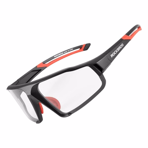 Rockbros SP216BK fotohromās UV400 riteņbraukšanas brilles - melnas un sarkanas