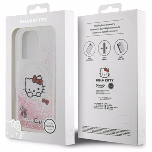 Hello Kitty Šķidrais Spīdums Sweet Kitty Bows Magnētiskais Viedtālruņa apvalks iPhone 16 Pro Max - Balts
