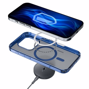 3mk Frosty MagApvalks Zils Apvalks Apple iPhone 15 - Caurspīdīgs