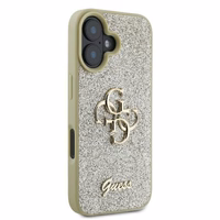 Guess Fixed Glitter Big 4G viedtālruņa apvalks iPhone 16 Plus - zelta