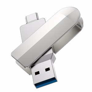 Pendrive 64GB USB 3.0 (USB A + USB C) Hoco UD10 silver