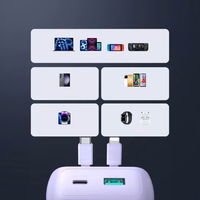 Power Bank Joyroom "JR-PBC07" Violets 20000mAh 30W (PD / QC3.0) + iebūvēti Type-C / Lightning kabeļi