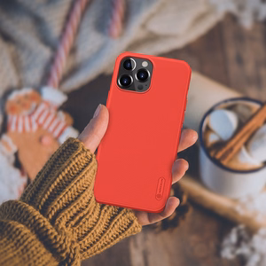 Nillkin Super Frosted Shield Pro vāciņš ierīcei iPhone 13 Pro Max, izturīgs, sarkans