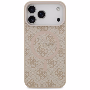 Guess 4G Ring Classic Logo MagSafe Чехол для iPhone 17 Pro Max - розовый