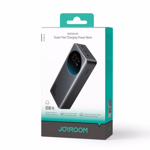 Joyroom JR-PBF05 Pro 30000mAh 65W Powerbank ar Digitālo Displeju 2x USB-C 1x USB-A - Melns