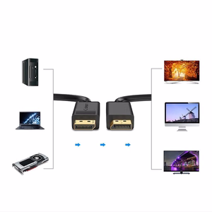 Kabeļa Ugreen DP102 no DisplayPort uz DisplayPort 1.0m melns