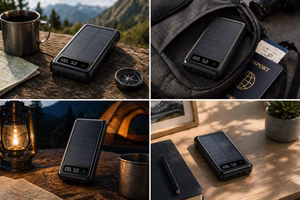 Setty solar power bank SLR-120 20000 mAh melns
