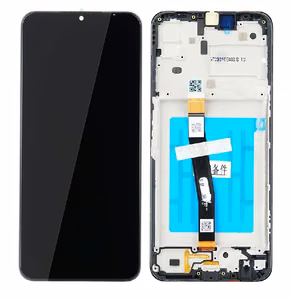 LCD screen Samsung A226 A22 5G ar touch screen un frame Melns original (service pack)