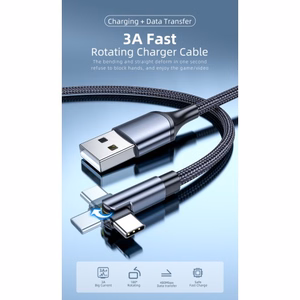 USB kabelis Essager Universal (180 leņķis) sarkans Type-C 200cm (līdz 3A)