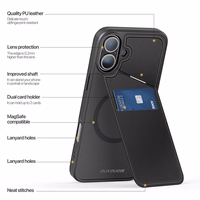 DUX DUCIS viedtālruņa apvalks RAFI II MAG ar statīvu saderīgs ar MagSafe IPHONE 16 Plus melns