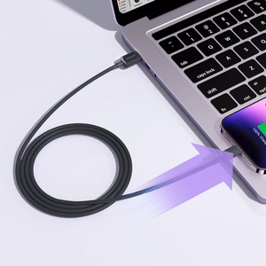 Joyroom Multi-Color Series A14 Lightning / USB-A 2.4A 2 m kabelis - melns