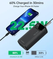 Ārējā baterija Power Bank Choetech B730 22.5W 30000mAh melna