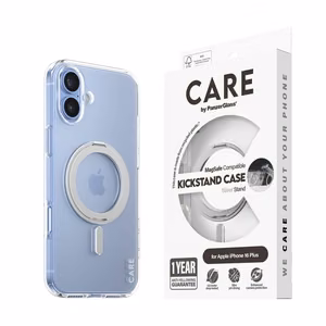 CARE by PanzerGlass Funkcionālais viedtālruņa apvalks ar statīvu iPhone 16 Plus 6.7" sudraba/sudraba Magnētiskais 1327