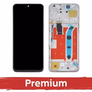 LCD displejs saderīgs ar Huawei Honor X8 (4G) melns ar rāmi OEM