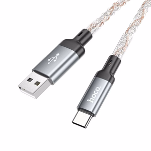 Кабель USB A to USB C Hoco 3A 1 м U112 серый