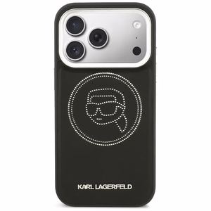 Karl Lagerfeld K Head Point Logo MagSafe чехол для iPhone 17 Pro чёрный