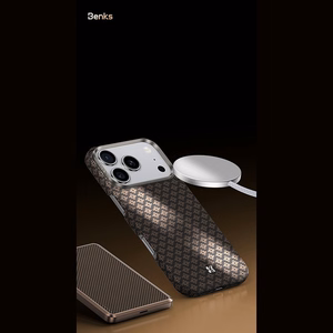 Zils Benks Magnetic Armor Air Armor Grid 600D kevlara vāciņš ar metāla rāmi (C.K.FL.AP.BE.0072), paredzēts iPhone 18 Pro / iPhone 17 Pro