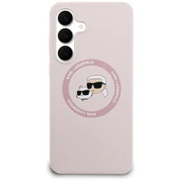 Karl Lagerfeld Silicone Karl & Choupette Heads MagSafe macins Samsung Galaxy S25 FE - roza
