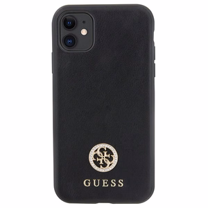Guess Strass Metal Logo viedtālruņa apvalks iPhone 11 / Xr 6.1" - Melns