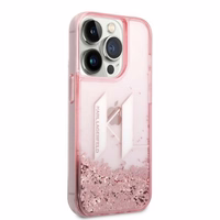 Karl Lagerfeld KLHCP14LLBKLCP iPhone 14 Pro 6.1 "rozā / rozā cietais apvalks Liquid Glitter Big KL