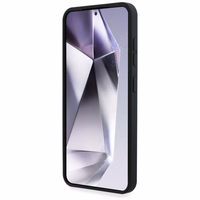 Karl Lagerfeld silikona metāla paraksta logotips Samsung Galaxy S25 viedtālruņa apvalks melns