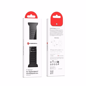 Ремешок для Apple Watch Forcell F-Design FA06 силикон с отверстиями 42 / 44 / 45 / 49 мм чёрный