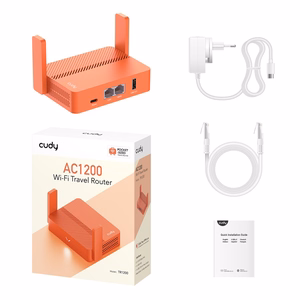 Cudy AC1200 bezvadu maršrutētājs Fast Ethernet oranžs