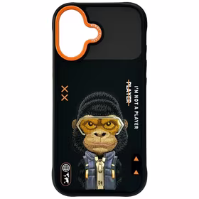 Nimmy Cool&Cute 2.0 Gorilla viedtālruņa apvalks iPhone 17 - melns