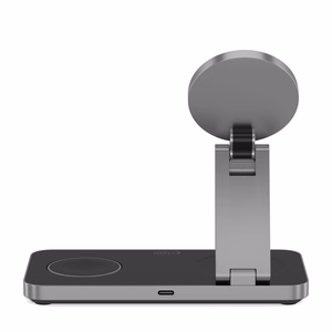 Tech-Protect QI15W-A47 MagSafe 3in1 indukcijas lādētājs + USB-C kabelis - melns