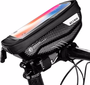 WILDMAN ceļojumu soma velosipēda stūrei ar rāvējslēdzēju, 1L (4 "- 7"), E1, melna