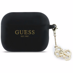 Guess Silikona 4G Charm Maciņš for AirPods Pro 3 - melns